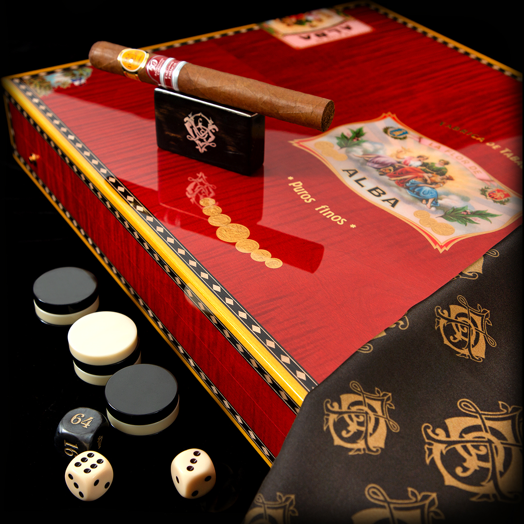 Elie Bleu Backgammon Flor de Alba