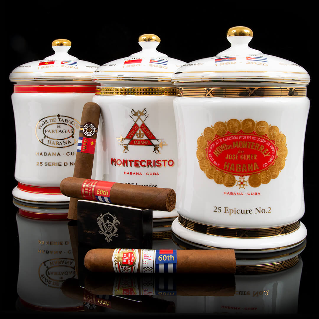 Montecristo, Partagás & Hoyo de Monterrey 60th Anniversary Limited Edition Jars