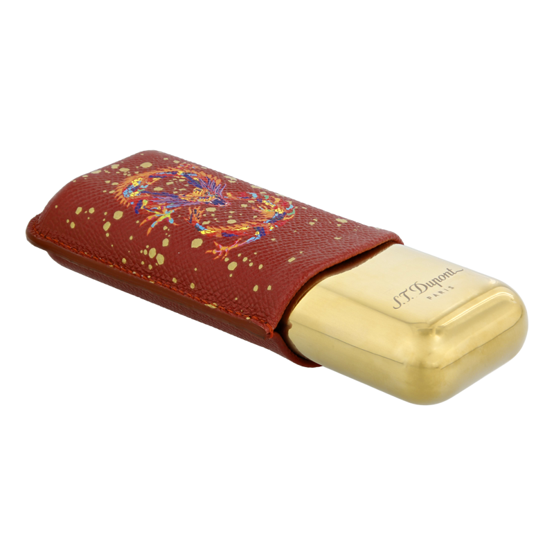 metal-base-cigar-case-dragon-burgundy-gold-2-cigare-piece