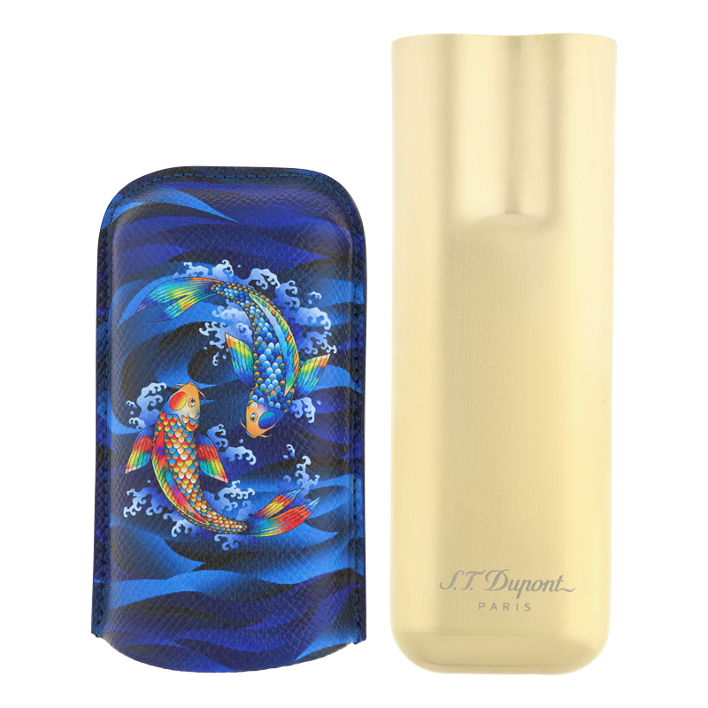 metal-base-cigar-case-koi-fish-blue-gold-2-cigare-piece
