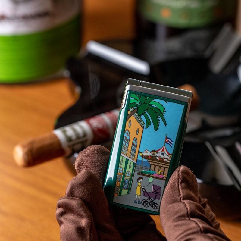 lighter-j15-lacquer-carousel-green-piece