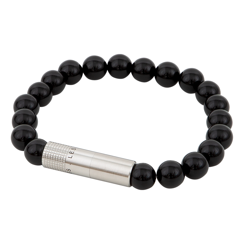 LES FINES LAMES PUNCH BRACELET SOLO - STEEL - ONYX - L Piece