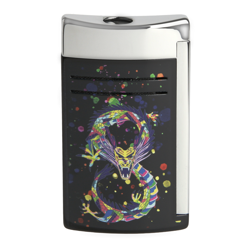 ST DUPONT MAXIJET - DRAGON SHINY BLACK&CHROME Piece