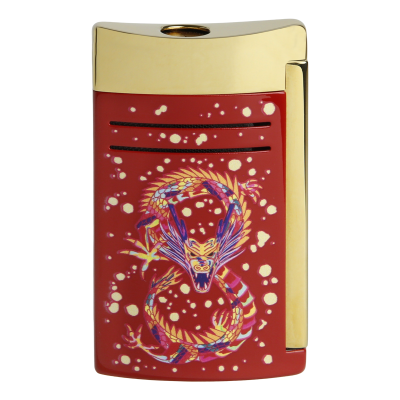 ST DUPONT MAXIJET - DRAGON SHINY BURGUNDY&GOLD Piece