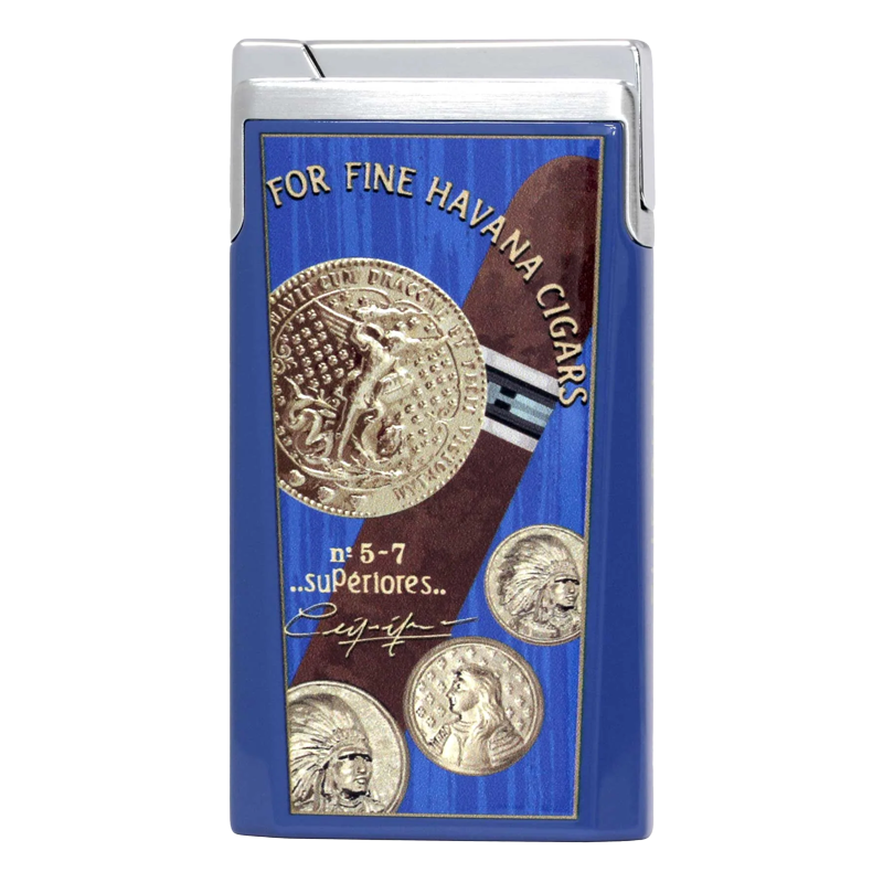 ELIE BLEU LIGHTER - J15 - LACQUER MEDALS BLUE Piece