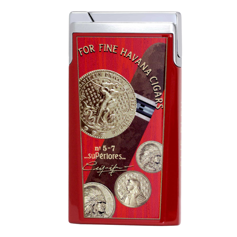 ELIE BLEU LIGHTER - J15 - LACQUER MEDALS RED Piece