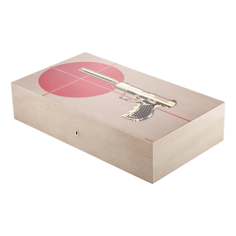 ELIE BLEU HUMIDOR - GUN TARGET GRAY&RED 110 Piece