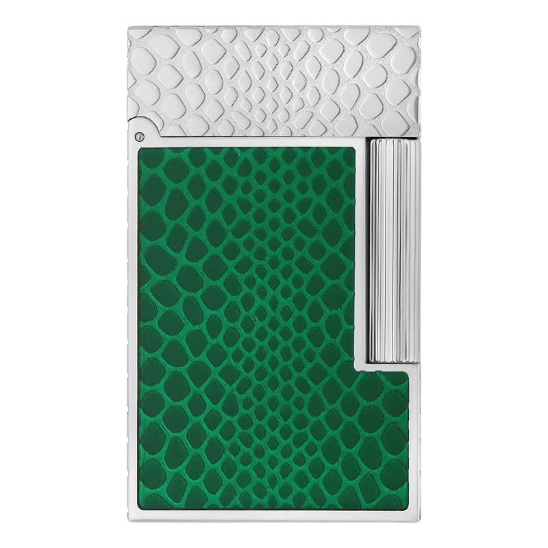 ST DUPONT LIGNE 2 - SNAKE SKIN GREEN & PALLADIUM Piece