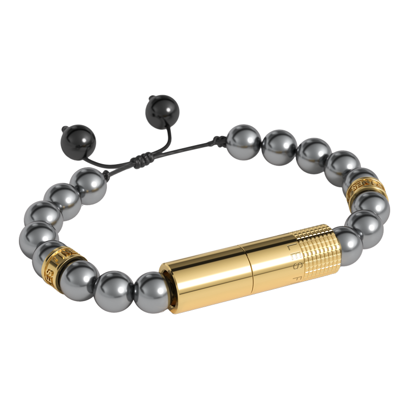 LES FINES LAMES PUNCH BRACELET - BRASS - MERCURIO GOLD RING Piece