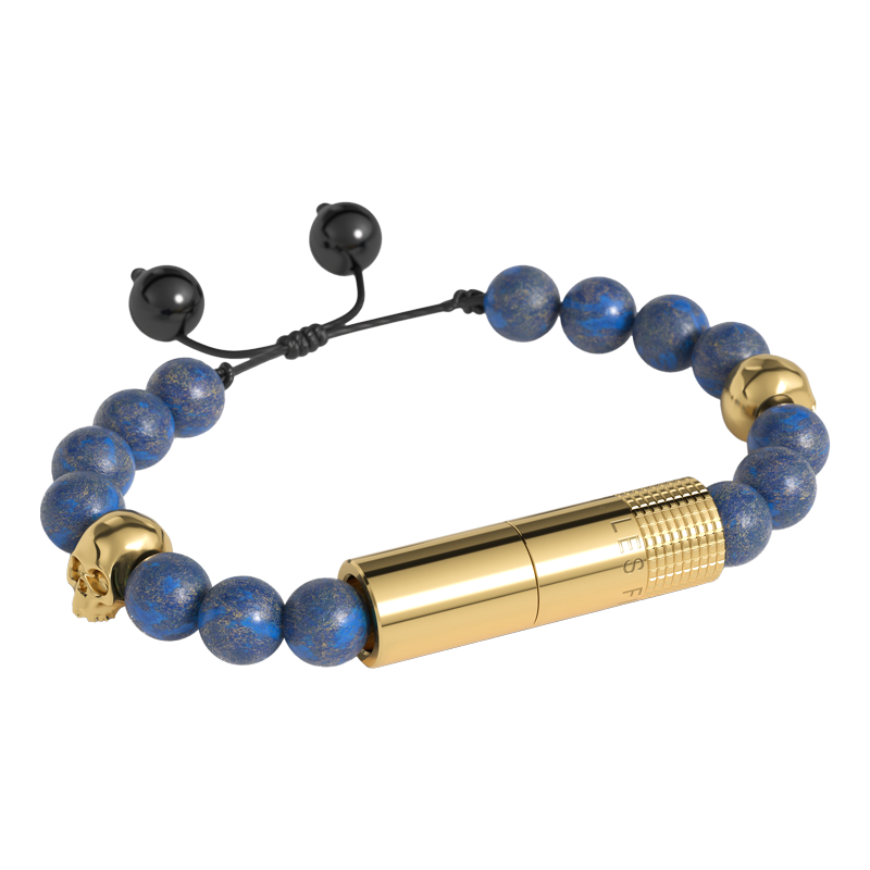LES FINES LAMES PUNCH BRACELET - BRASS - NOCHE GOLD SKULL Piece
