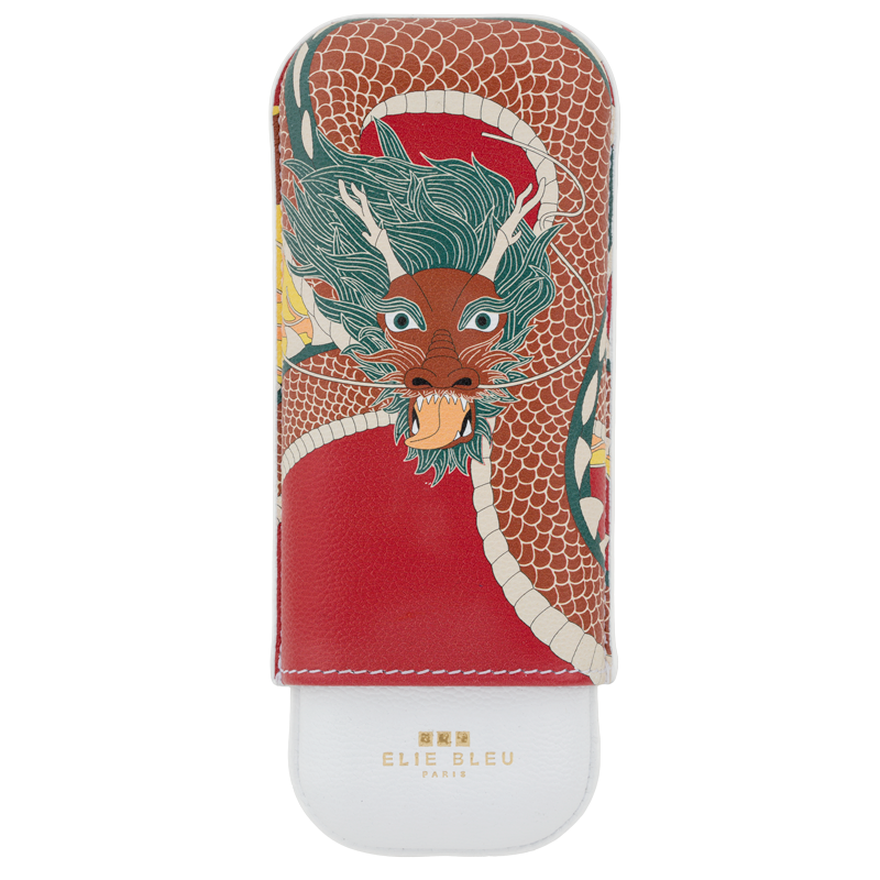 ELIE BLEU CIGAR CASE - DRAGON - 2 Piece