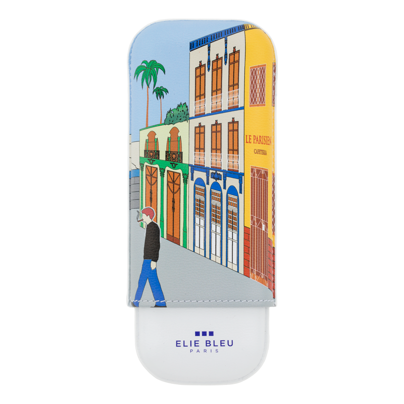 ELIE BLEU CIGAR CASE - CASA CUBANA LE PARISIEN - 2 Piece