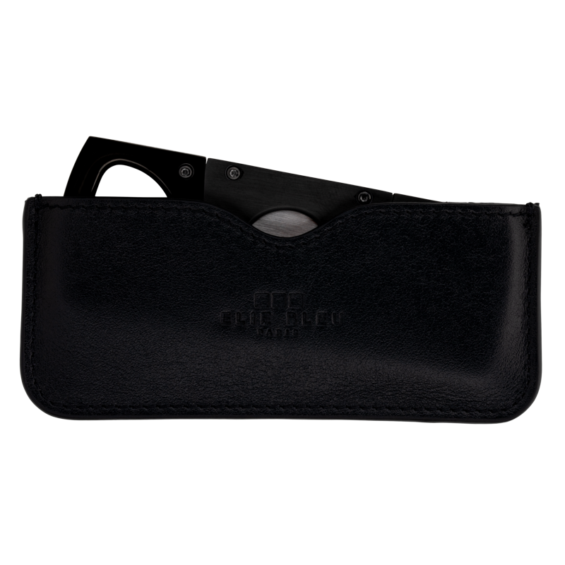 ELIE BLEU CUT CASE - LEATHER - BLACK Piece