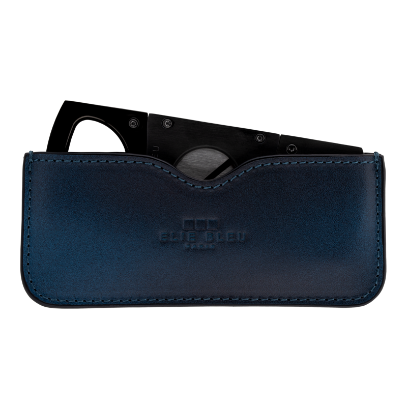 ELIE BLEU CUT CASE - LEATHER - BLUE Piece