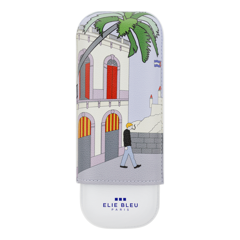 ELIE BLEU CIGAR CASE - CASA CUBANA - 2 Piece