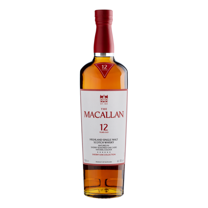 MACALLAN WHISKY - SHERRY OAK CASK - SINGLE MALT - 12 ANS Btl 70