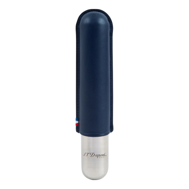 ST DUPONT METAL BASE CIGAR CASE - BLUE - 1 CIGARE Piece