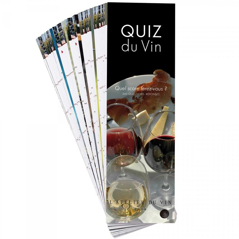 ATELIER DU VIN QUIZ - 240 QUESTIONS AND ANSWERS - FR Piece