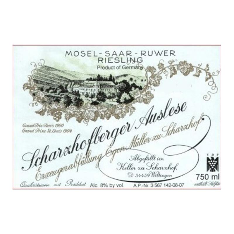 EGON MULLER RIESLING - AUSLESE - SCHARZHOFBERGER - 2015 Btl 75