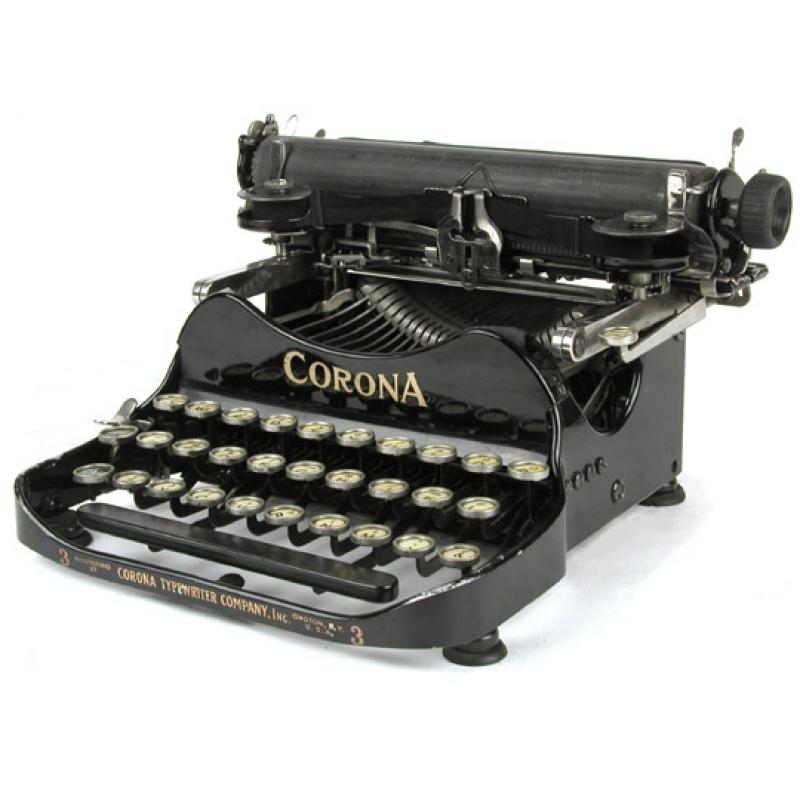 CORONA TYPEWRITER NO.3 FOLDING MANUAL Piece