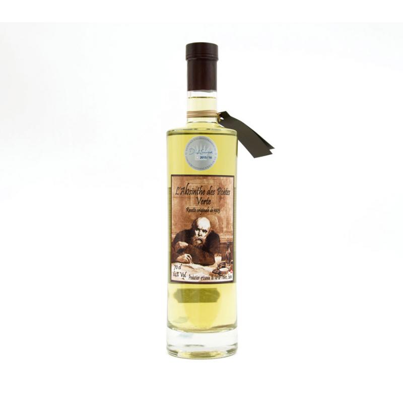 DISTILLERIE DU VAL-DE-TRAVERS LIQUEUR - ABSINTHE - PO&Egrave;TES - VERTE Btl 20