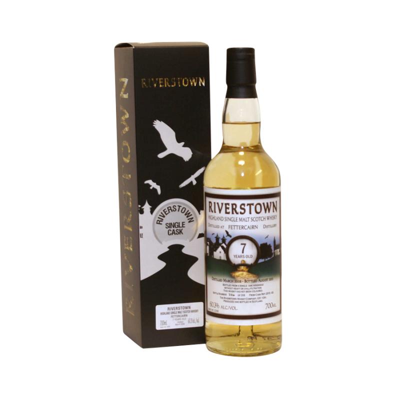 RIVERSTOWN WHISKY - FETTERCAIRN - SINGLE MALT - 7 ANS - 2008 Btl 70